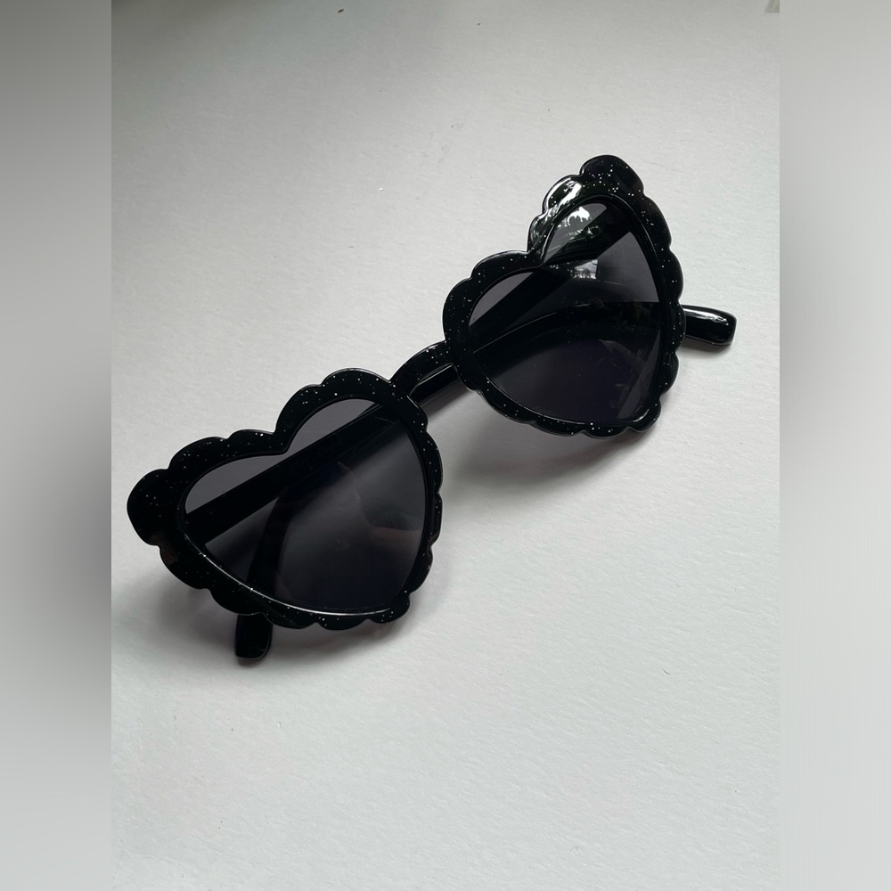 Betsey Johnson Black Glitter Sunglasses
